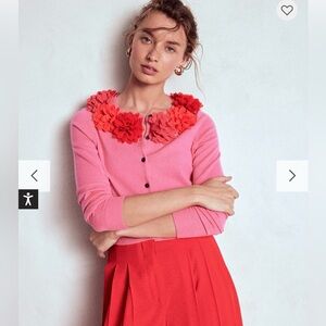 Boden Crew Neck Cropped Cardigan Size Medium